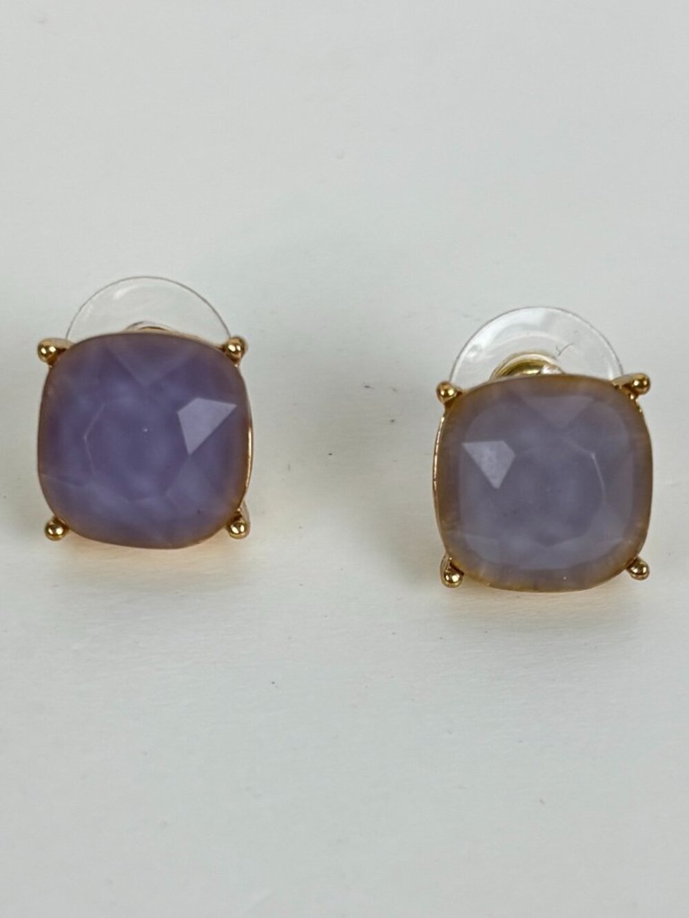 Lavender Stone Stud Earrings